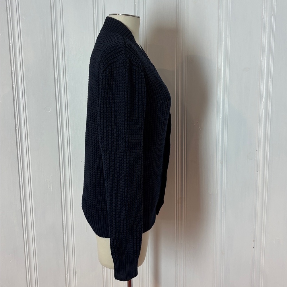 SELECTED Homme Navy Blue Heavy Knit Cardigan – Men’s - Picture 3 of 7